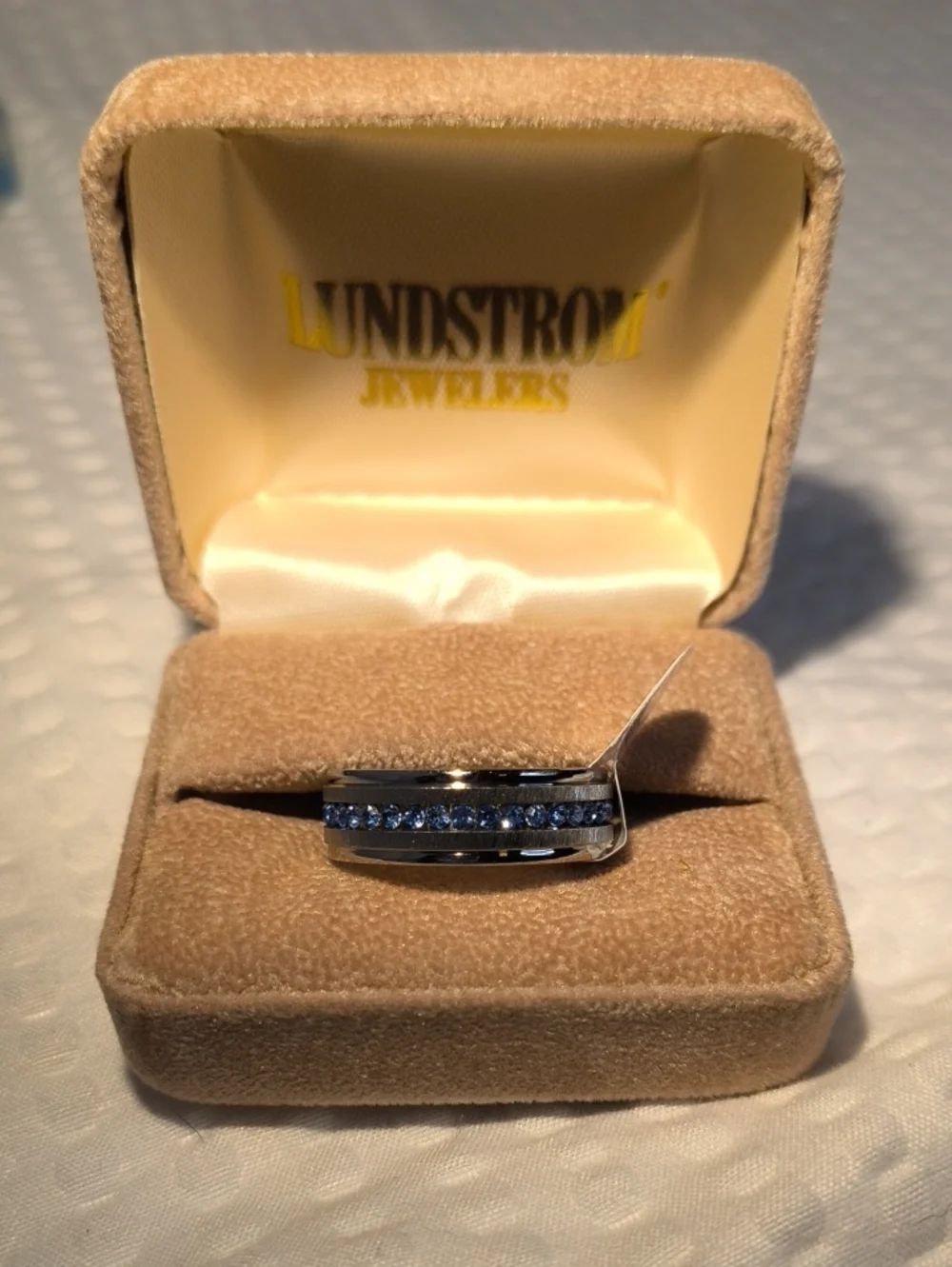 Lundstrom Mens Blue Sapphire Channel Band L4